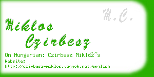 miklos czirbesz business card